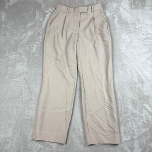 Abercrombie & Fitch Trousers Womens 25/0S (28x28) Beige Pleated High Rise NWOT